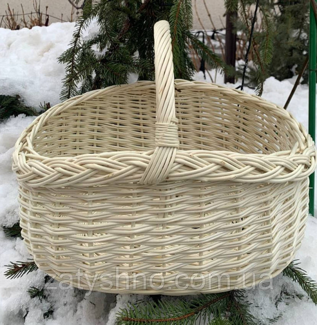Корзина плетеная пасхальная, белая Киев - изображение 6
