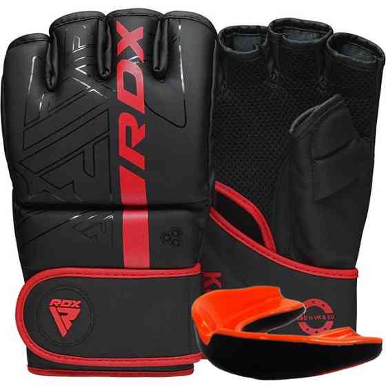 Рукавиці ММА RDX F6 KARA Matte Red XL (капа в комплекті) Кам'янське