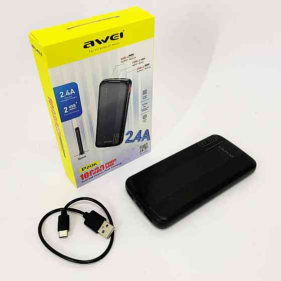 Портативний акумулятор для телефону Awei P20K 10000 mah, Багатофункціональний повербанк RS-86 Львів