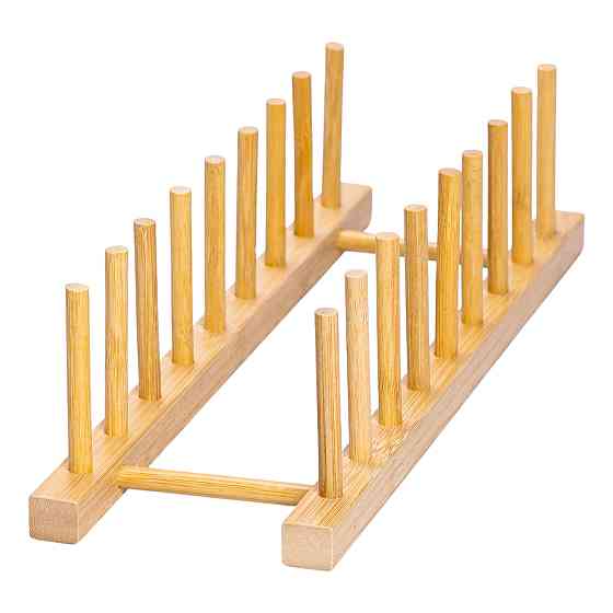 Yiwu Підставка для тарілок та кришок дерев'яна на кухню 35×11×9 (см) HB-40-13 Київ