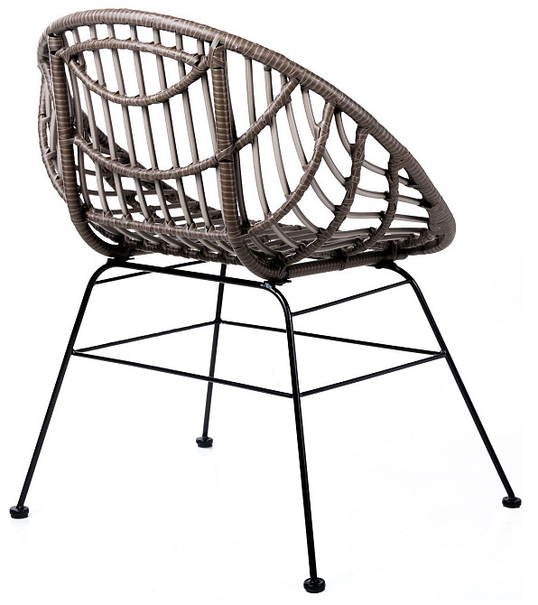 Садове крісло Palm Ротанг Сірий Київ - фото 3