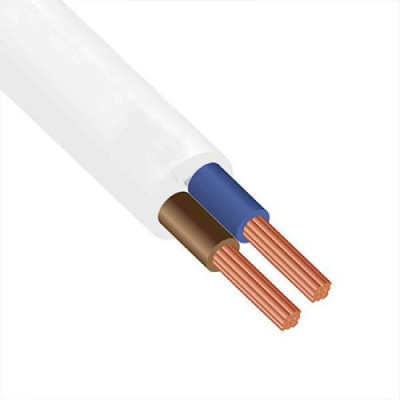 Кабель силовий ЗЗКМ 2х0.5 кв.мм гибкий, плоский, 100м (ШВВП 2x0,5 ECG) Вінниця - фото 1