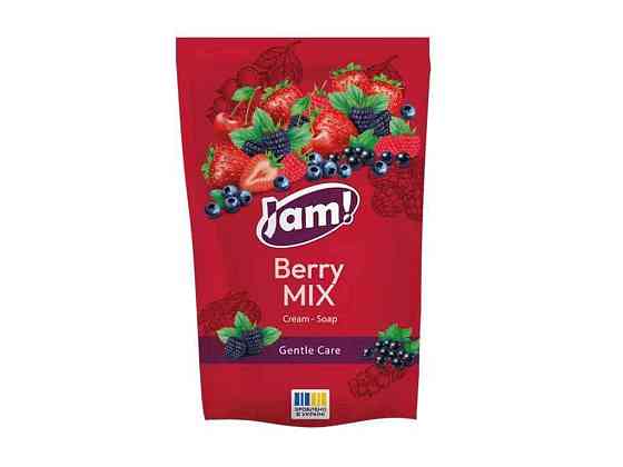 Крем-мило рідке 300мл дой-пак Berry MIX з гліцерином ТМ JAM Київ