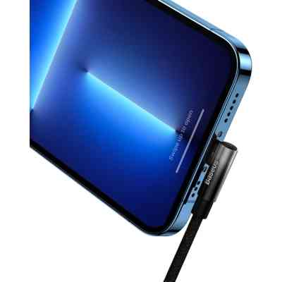 Дата кабель USB-C to Lightning 1.0m 20W 90° corner black Baseus (CAVP000201) Винница