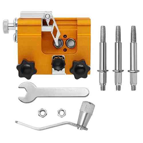 Станок ручной для заточки цепей бензопил механический 3 надфиля компактный Винница