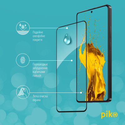 Скло захисне Piko Full Glue Xiaomi Poco M6 Pro Black (1283126589737) Вінниця - фото 4