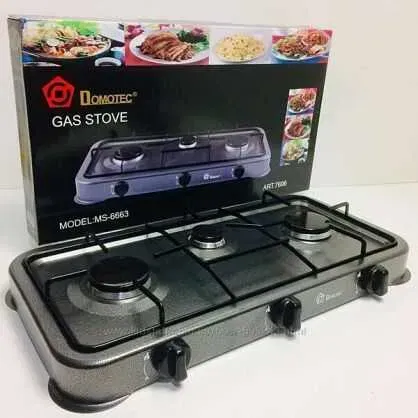 Газовая плита настольная Domotec MS-6603, 3 конфорки, современный серый корпус, для дома и дачи Одесса - изображение 2