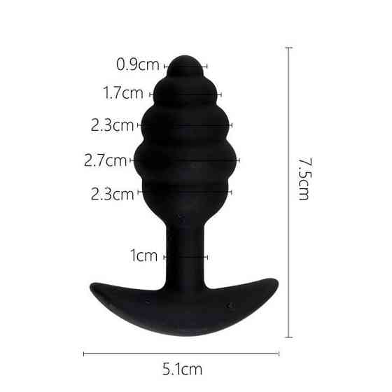 Силіконова анальна пробка "Якір" - Чорний - 7,5*2,3 - Анальні іграшки Вінниця