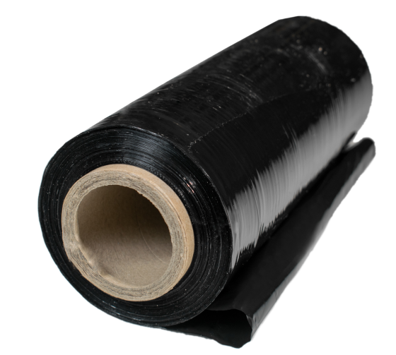 Стрейч черный 25см 1 кг (20 мкм) Днепр