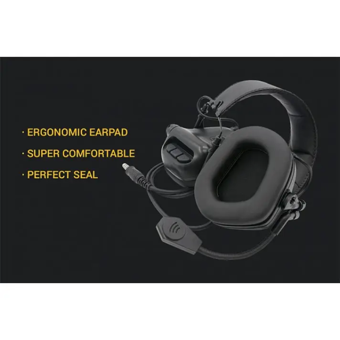 Тактические активные наушники Earmor М32 + крепление чебурашка OPS Core Черный Винница - изображение 6