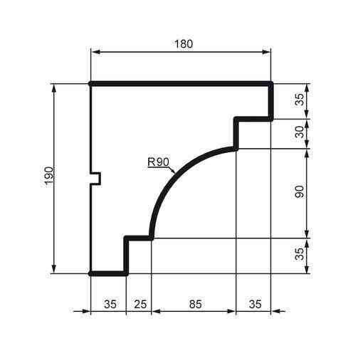 Карниз фасадный Prestige Decor KC 117 Днепр