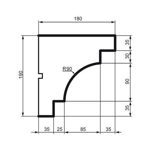 Карниз фасадный Prestige Decor KC 117 Днепр - изображение 2