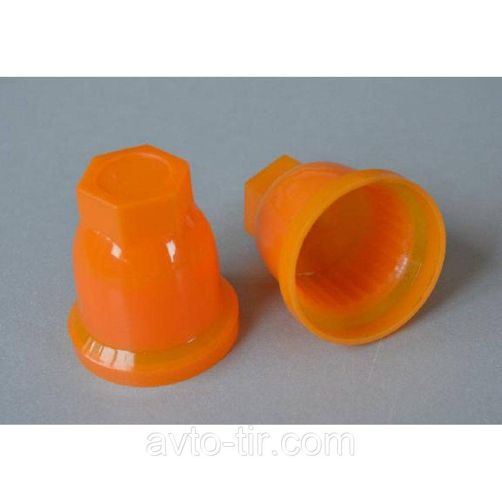 Ковпачок пластиковий на гайку колеса 32 мм помаранчевий високий Луцк - изображение 1