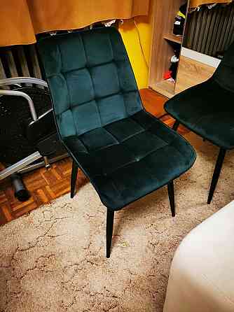 Стілець CHIC VELVET чорний каркас/зелений BL.78 Київ