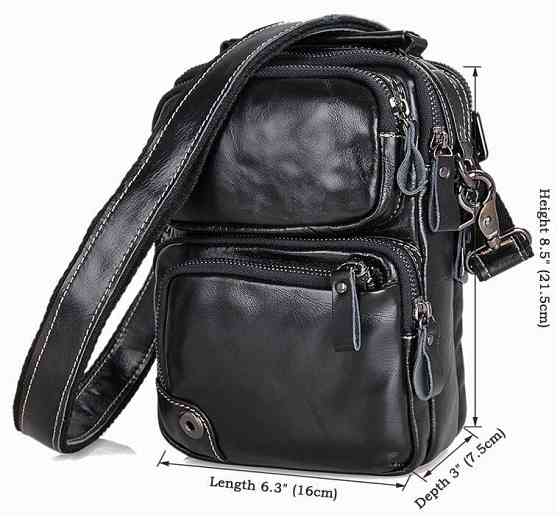 Сумка чоловіча Vintage 14437 Чорна Київ