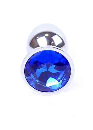 Анальна пробка - Jewellery Silver Plug Dark Blue Sex Aura Київ
