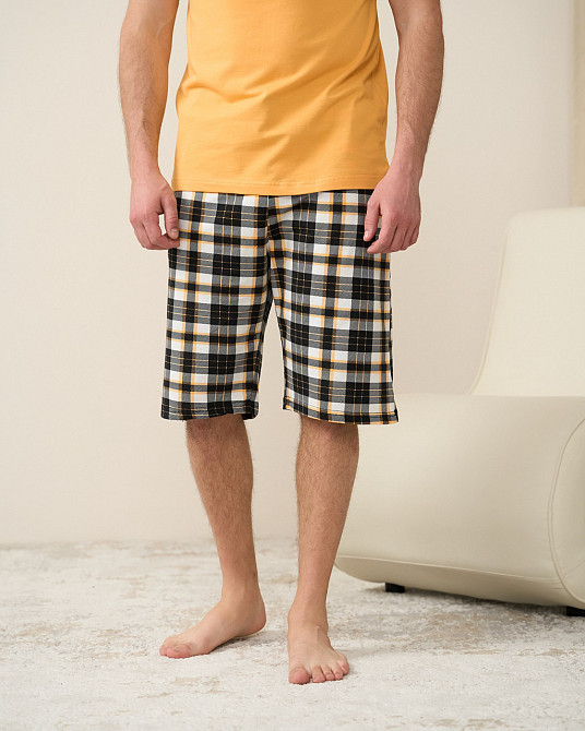 Чоловічий комплект для дому та відпочинку з шортами в карту — Excellent Tom John M Київ - фото 5