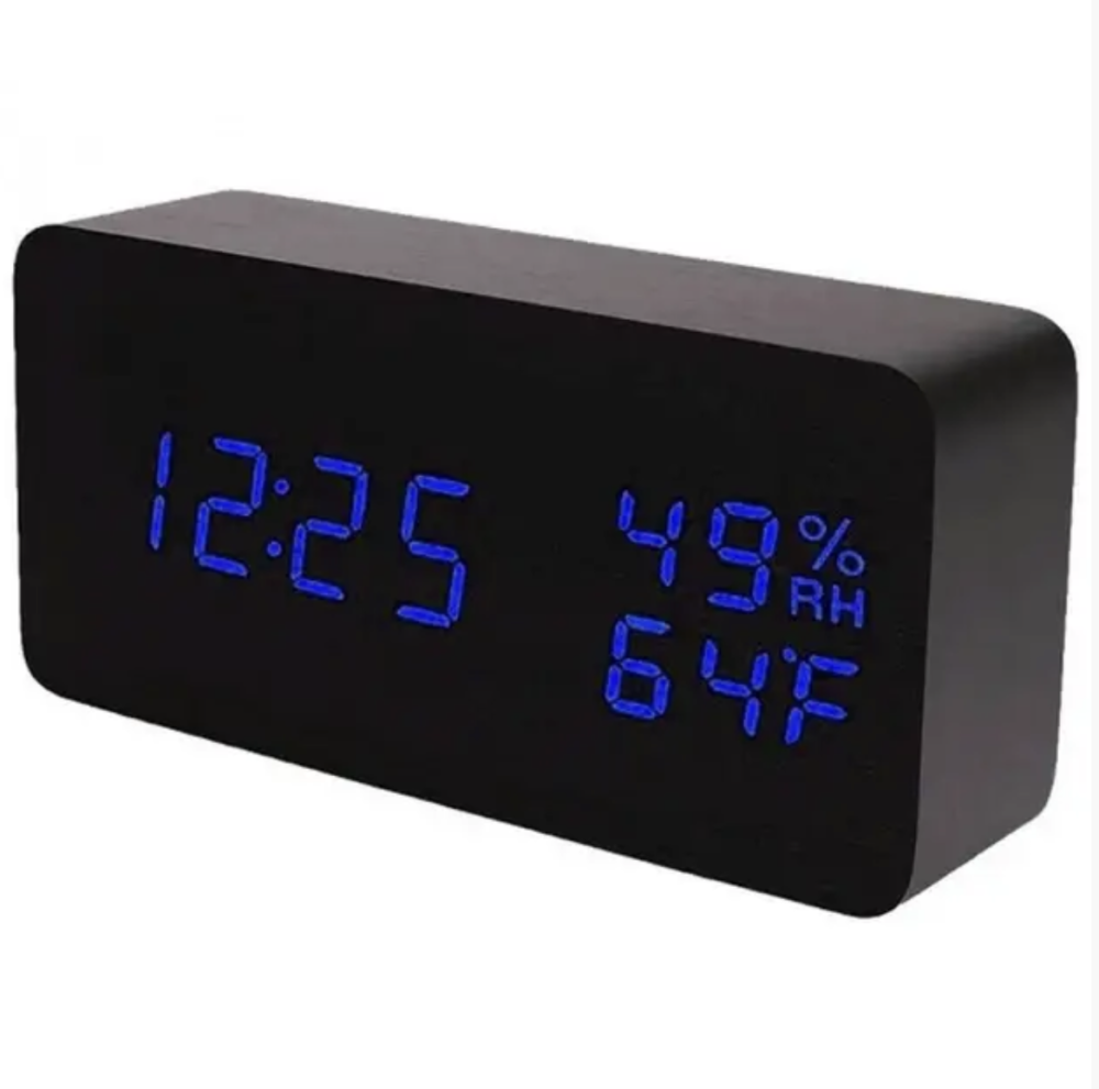 Настільний годинник із будильним годинником від мережі та від батарейок із синьою підсвіткою VST-862-5 (80) Одеса - фото 1
