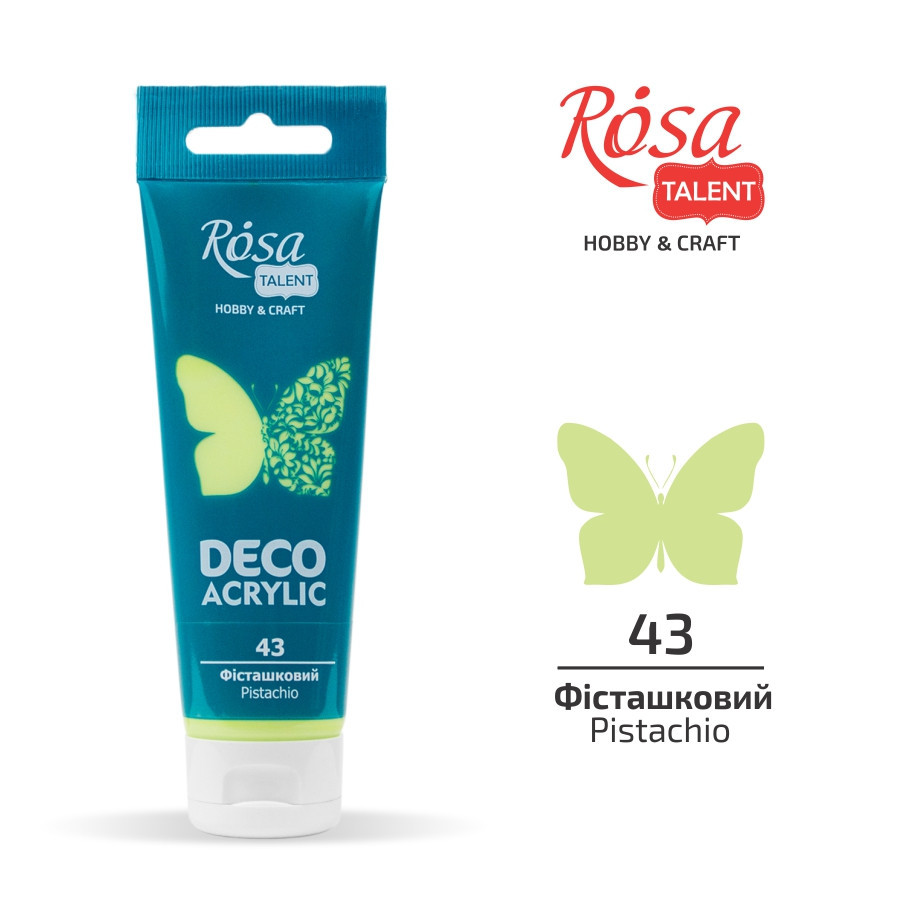 Акрил для декору Фісташковий (43) матовий 75 мл ROSA Talent Київ - фото 1