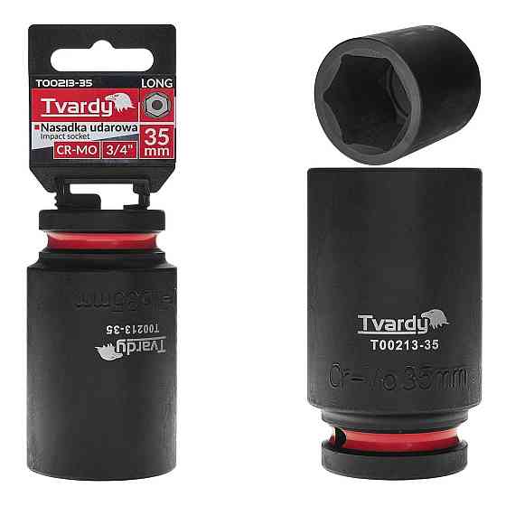 Головка ударна "Tvardy" з хром-молібденової сталі (Cr-Mo)  3/4"  6-гранна довга 35мм Київ