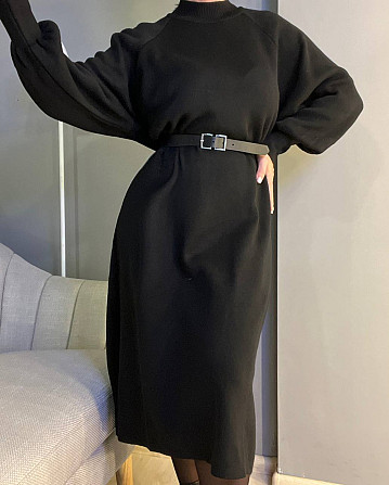 Платье женское My fashion 2024119 свитер пышный рукав реглан длинное без пояса one size черное, черный, one size Киев - изображение 12