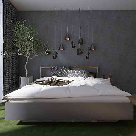 Кровать двуспальная с подъемным механизмом Эверест Сити-1600 200,5х168,8х82,6 см Дуб сонома/Графит (DTM-071086) Львов