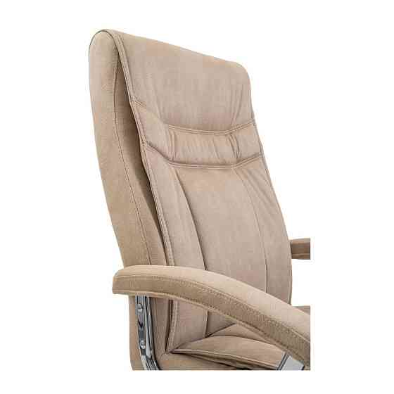 Офісне крісло керівника Burgas Mustang Хром M1 Tilt Кремовий Київ