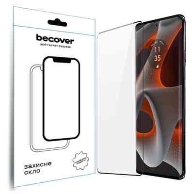 Стекло защитное BeCover Motorola Edge 50 Pro Black (712346) Винница