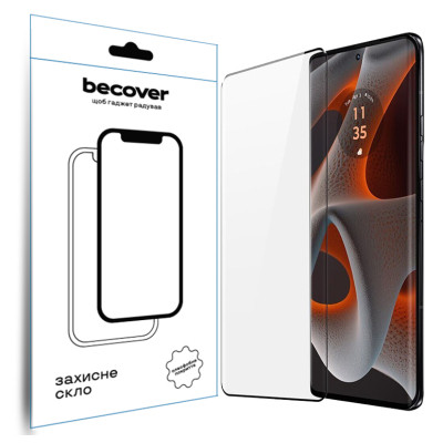 Стекло защитное BeCover Motorola Edge 50 Pro Black (712346) Винница - изображение 1