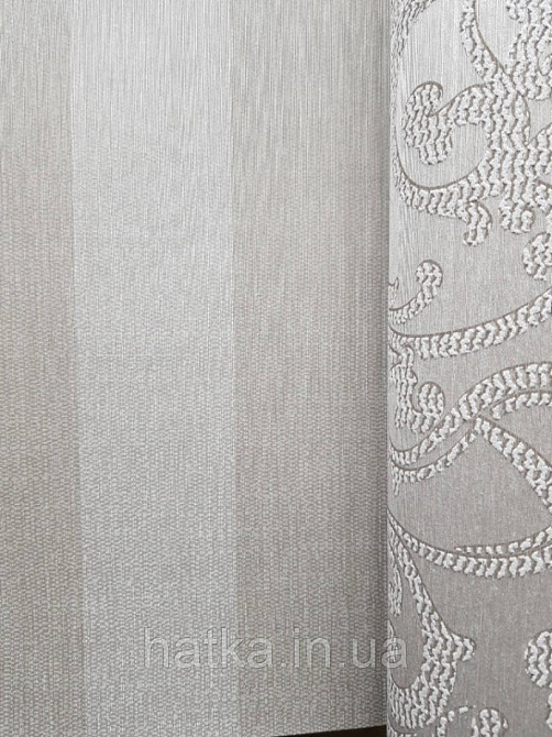 Текстильні шпалери на флізеліновій основі Da capo RaschTextil 085678 смуги широкі сірі сріблясті Київ - фото 2