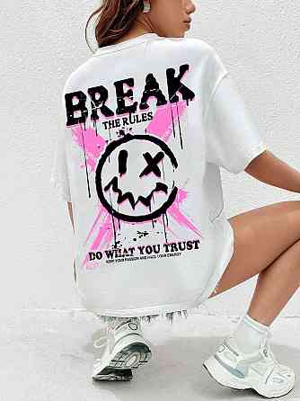 Футболка женская с принтом  46 Белая 2664083370 Днепр