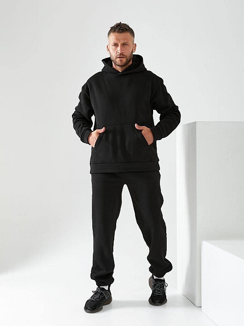 Чоловічий зимовий спортивний костюм на флісі Чорний 46/48 Харків - фото 6