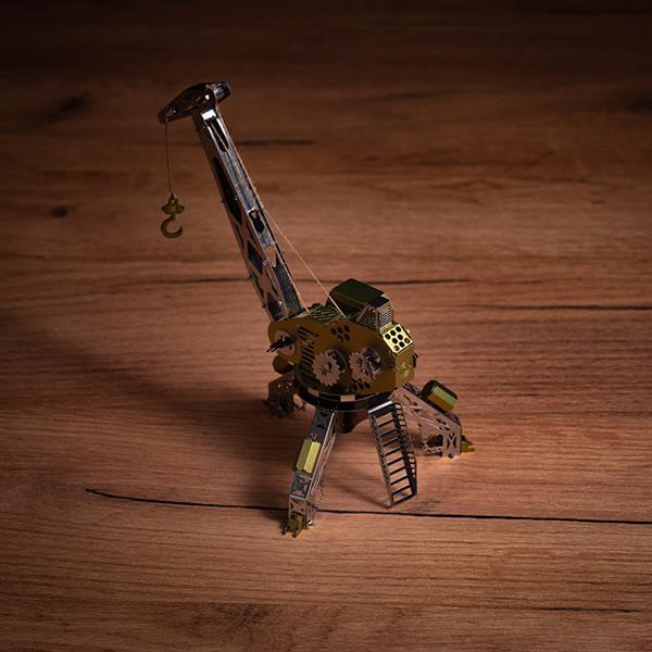 Колекційна модель-конструктор Metal Time Mighty Machine Портовий кран механічний двоколірний (MT055) Харків - фото 16