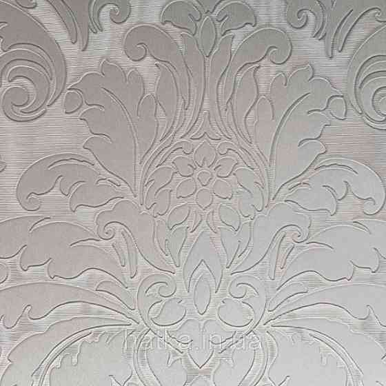 Шпалери вінілові на паперовій основі Sirpi Italian Silk 7 вензелі дамаски структурні блакитні сріблясті Київ