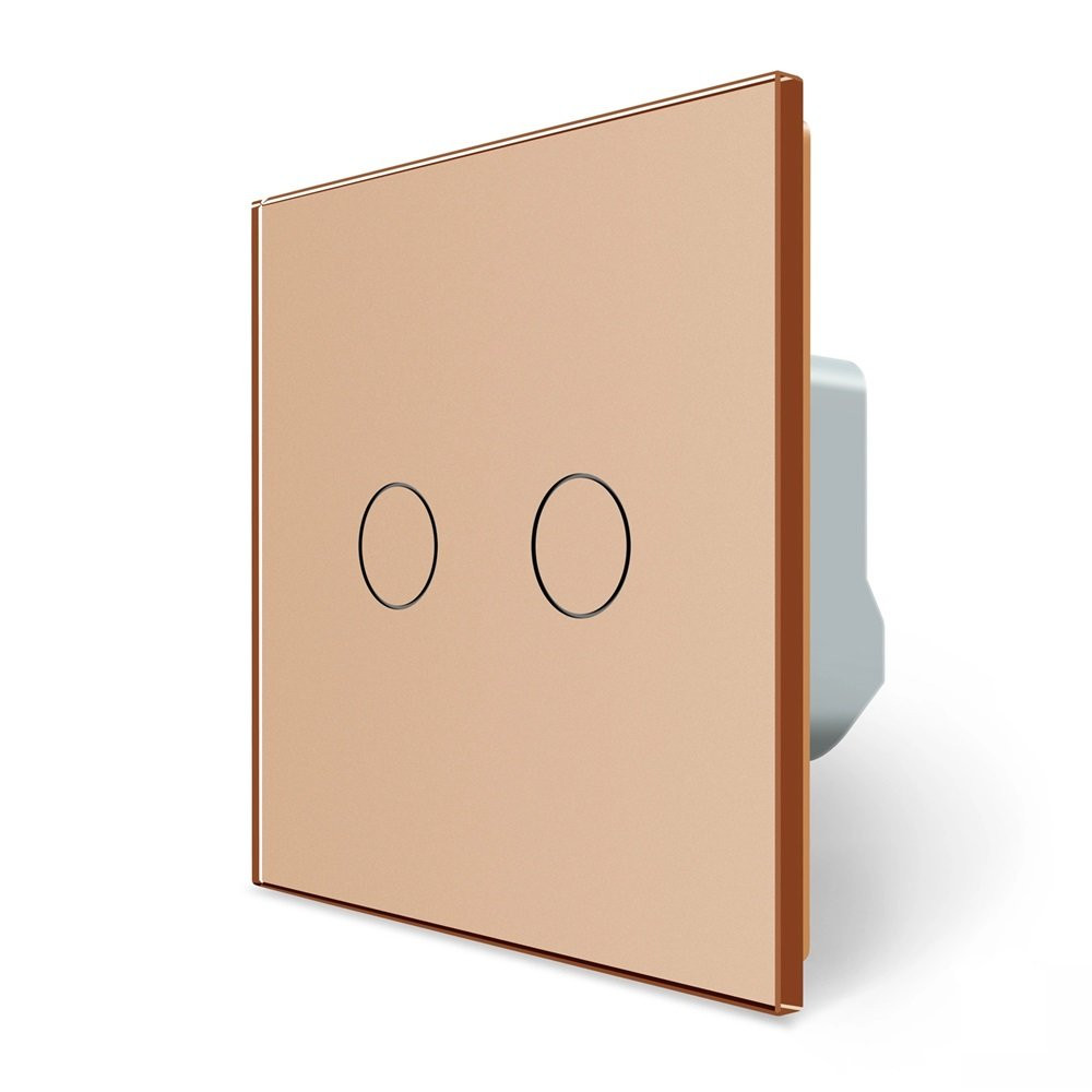 LIVOLO Розумний сенсорний Wi-Fi прохідний/перехресний вимикач 2 сенсора LIVOLO золотий матове с Коломыя - изображение 2