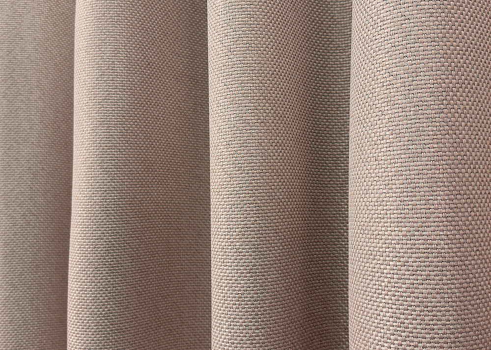 Комплект коротких штор VR-Textil Льон-блекаут Льон Мішковина № 1069ш Пудровий 130х170см 2 шт (35-0312) Київ - фото 6