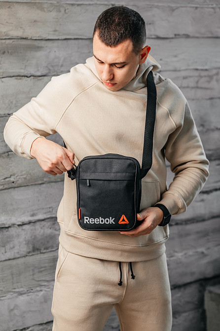 Барстека Reebok, чоловічий сумка через плече, Текстова барсетка на три відділення, Брендова сумкаMasterSem Київ - фото 4