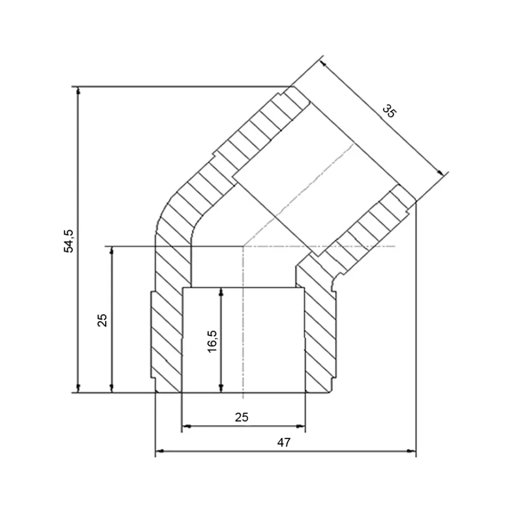 Уголок PPR Blue Ocean 25, 45° Киев - изображение 2