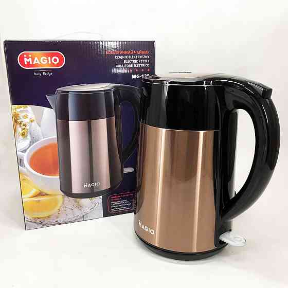 Чайники на підставці MAGIO MG-128 1.8 л 1850 Вт, Хороший електрочайник для дому, Електрочайник сталь WU-77 Івано-Франківськ
