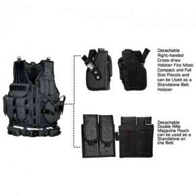 Жилет разгрузочный Leapers Black (PVC-V547BT) Винница