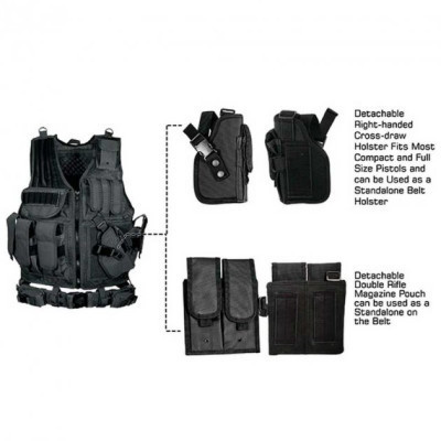 Жилет разгрузочный Leapers Black (PVC-V547BT) Винница - изображение 4