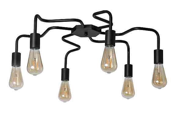 Потолочная люстра паук черная на 6 лампы Laminari NL 17503-6 BK Одесса