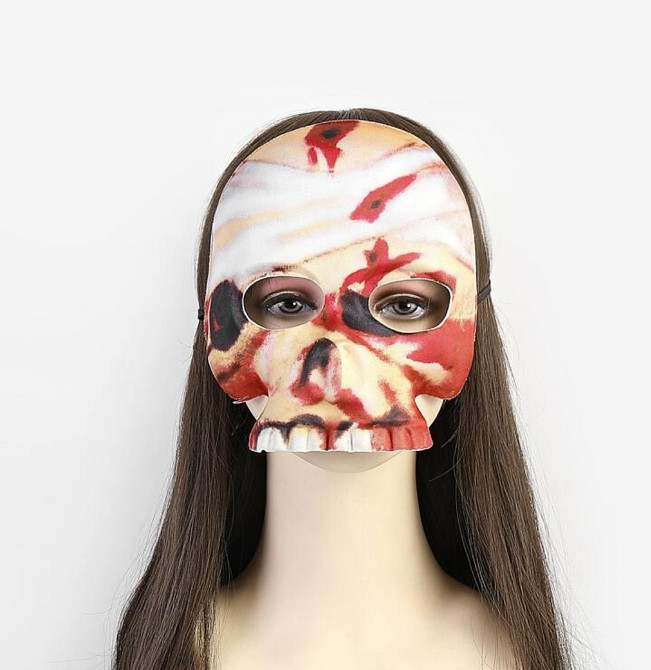 Реалістична маска Череп на Хелловін 20х18 см бежевий Київ - фото 1