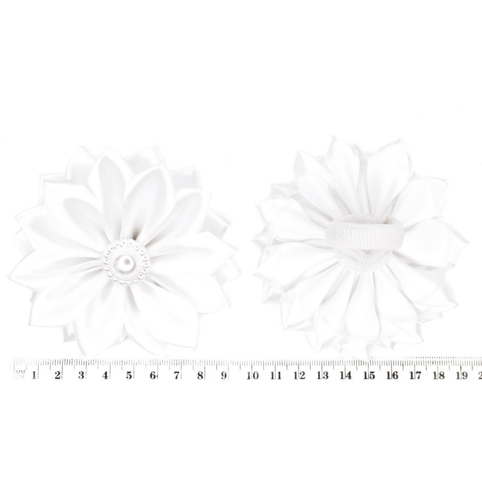 Набір резинок для волосся "Гербера" 0108-387, 6 штук, білий Вінниця - фото 2