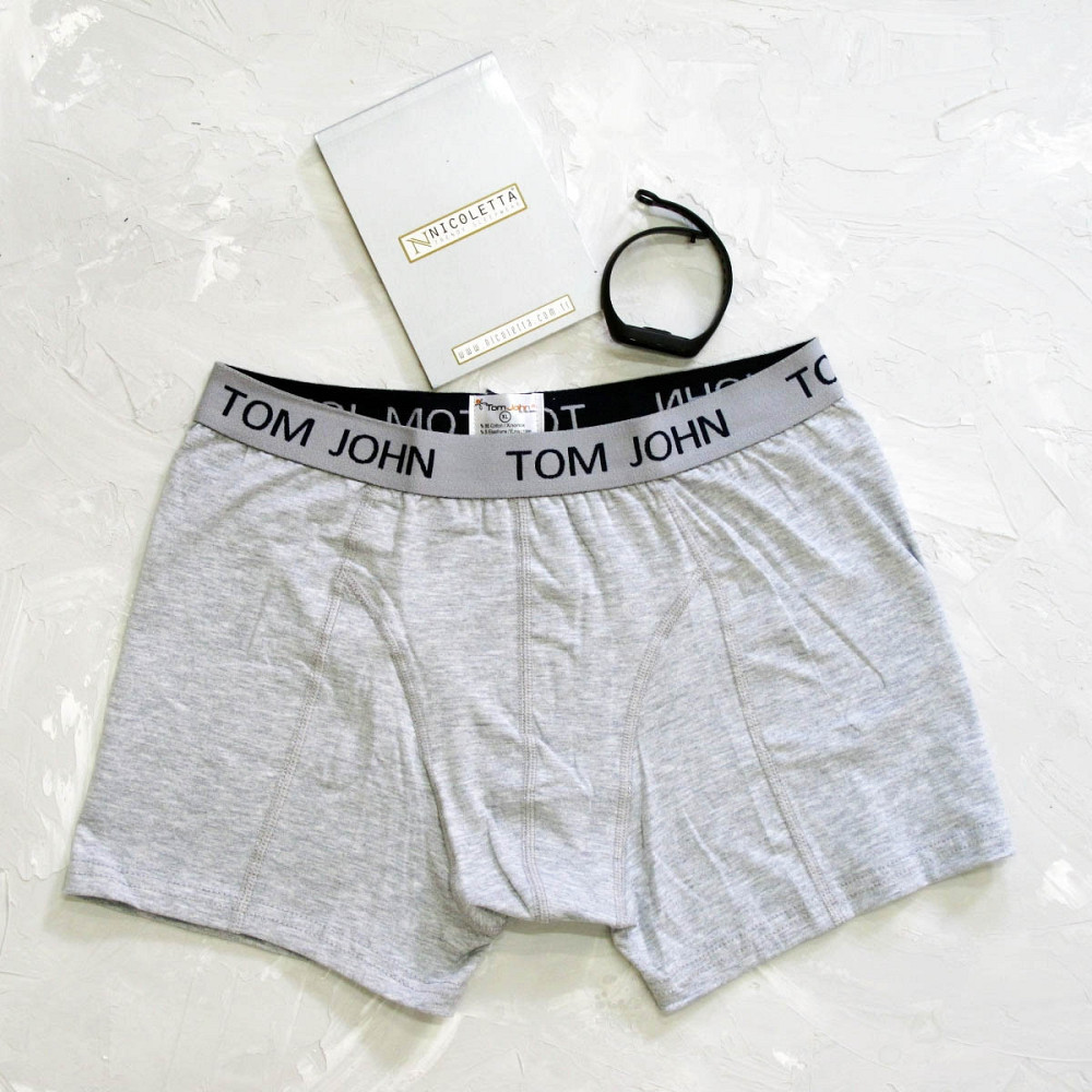 Труси-шорти чоловічі однотонні Меланж — Tom John 2054 M Київ - фото 3