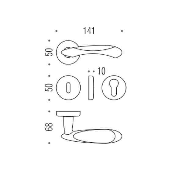 Ручка Colombo Talita LC21 мат.хром / хром R ф / с Киев