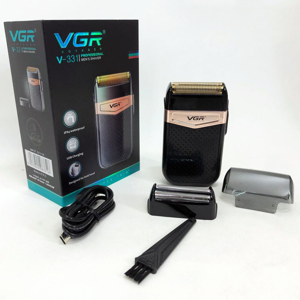 Портативна сітчаста бритва VGR V-331, Чоловіча бритва на батарейках Професійна для волосся FM-60 Львів - фото 10