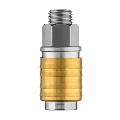 Коннектор для шланга Neo Tools муфта быстросъемная пневматическая, 1/4", 16бар, нержавеющая сталь, латунь (12-635) Винница - изображение 5