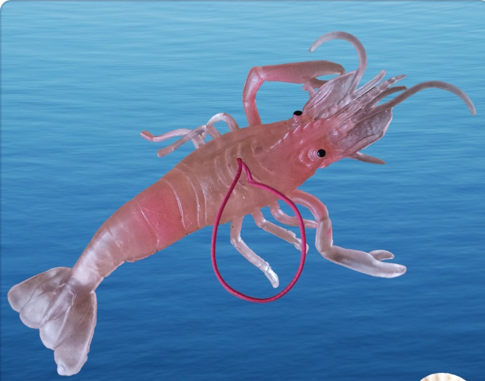 Іграшкова силіконова велика креветка 13 см рожевий Київ - фото 3