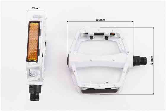 Педалі MTB широкі 9/16" (107x100x25mm) алюмінієві, білі YT-008 Київ